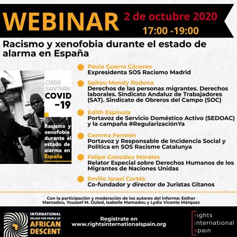 Webinar Racismo y xenofobia Webinar Racismo y xenofobia